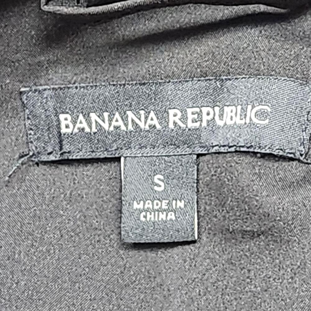 Banana Republic Shirt Jacket Mens Small Gray Herringbone Button Front Lined - Picture 12 of 16
